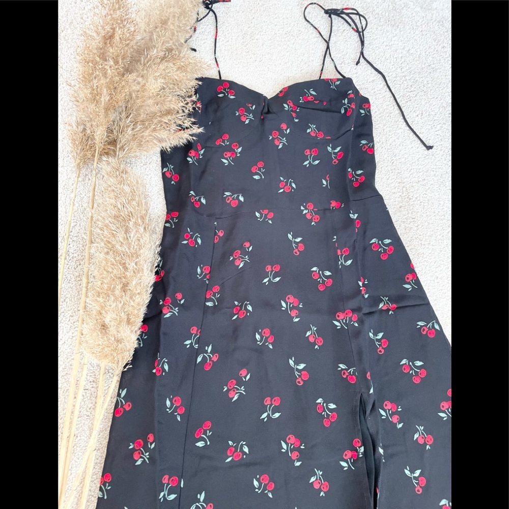 Reformation juliette Dress 👗black cherry AUTHENTIC - Picture 10 of 15